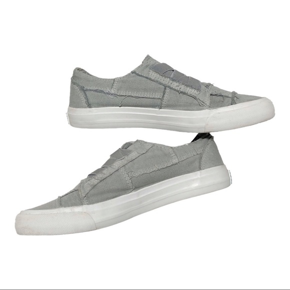 Blowfish Gray Distressed Canvas Sneakers - Picture 8 of 14